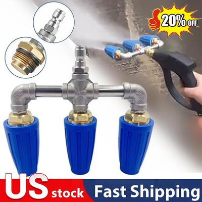 #ad #ad Triple Turbo Nozzle High Pressure Washer Rotating Spray Tip 4000PSI 1 4#x27;#x27; Quick $45.99
