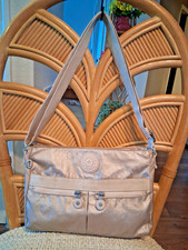 Kipling Angie Metallic Champagne Crossbody Sh...