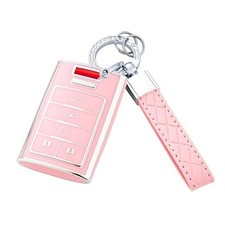 Key Fob Cover with Keychain for Cadillac Escalade SRX CTS ATS XTS DTS STS 200...