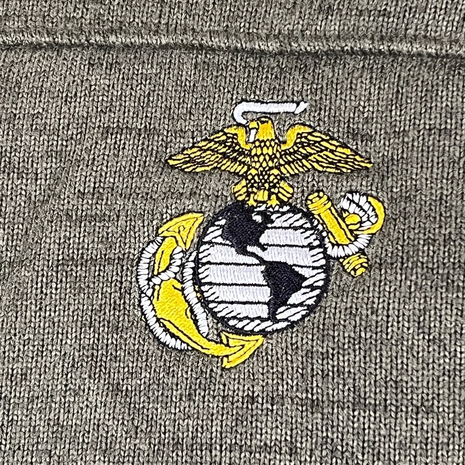 Sudadera Under Armour Para Hombres M Verde* Brezo Pullover USMC Marines Militar Foto 4 de 4