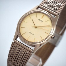 Seiko Dolce Dress Watch Mens Tungsten Gold 32...