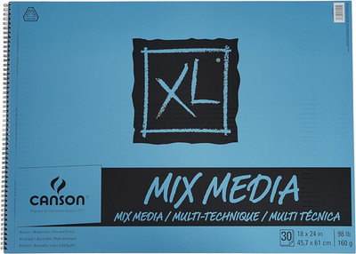 XL Series Mix Media Paper Pad 18X24 Inches   Heavyweight Art Paper for Artists &