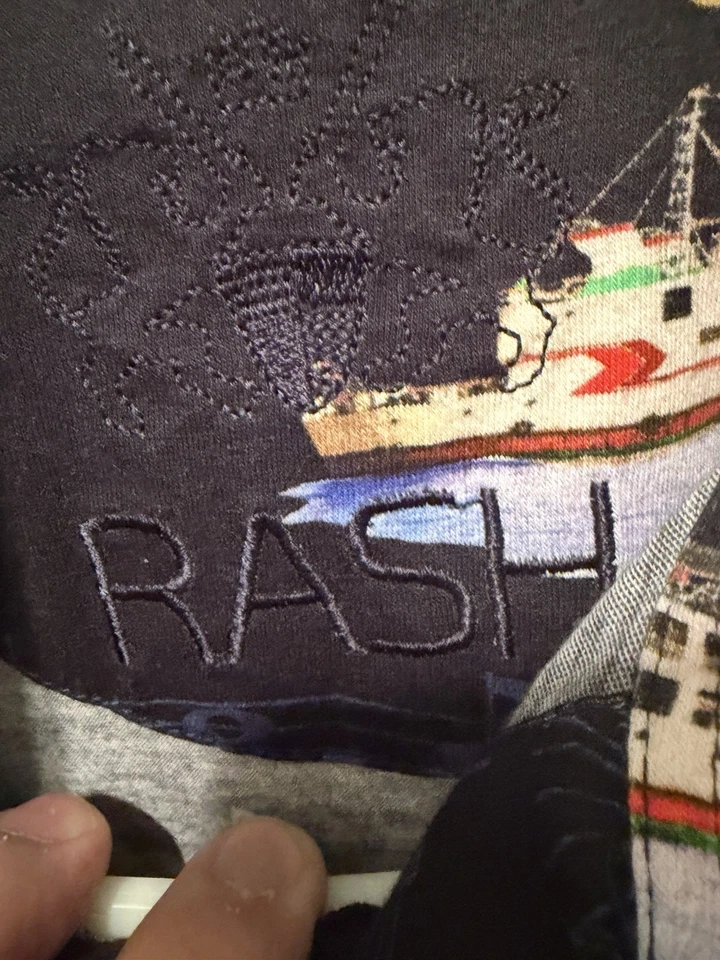 Rare Paradise Found x RASH Japan New Orleans Jazz Mardi Gras Polo Shirt L - Image 3 of 4