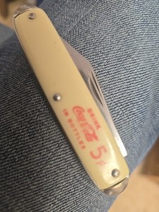 Coca Cola Vintage 5 Cent Novelty Jack Folding Pocket Knife Made in USA