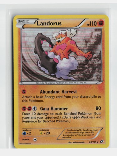 Landorus 85/113 Holo Rare Legendary Treasures Pokemon Near Mint
