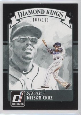 2016 Panini Donruss Diamond Kings Black Border 103/199 Nelson Cruz #25 l8m