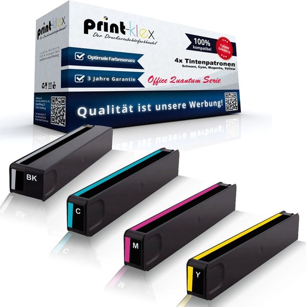 4X Austausch Tintenpatronen FüR Hp Officejet Pro X476Dw X551Dw X576Dw-image
