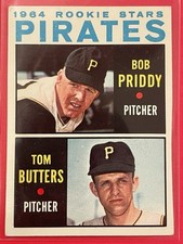 1964 Topps Bob Priddy/Tom Butters Rookie Stars RC #74 Vintage Baseball Pirates