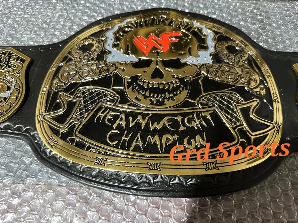 Cinturón de campeonato de lucha de peso pesado Smoking Skull 4 mm zinc (piel de serpiente trasera) Foto 2 de 4