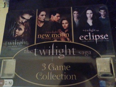 Twilight Saga 3 Game Collection Movie New Moon Eclipse Collectors Tin *OPEN*