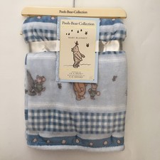 NEW Baby Blanket Lightweight Winnie the Pooh Blue Sports Pooh Bear Collection