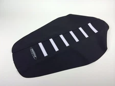 SDG 95943WK 6-Rib Gripper Seat Cover - Black Cover/White Ribs