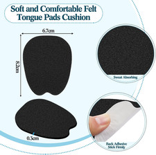 9 Pairs Felt Tongue Pads for Shoes, Soft Self-Adhesive Shoe Tongue Pads for M...