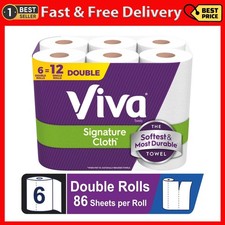 Viva Signature Cloth Paper Towels, 6 Double Rolls, 86 Sheets per Roll