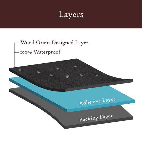 Black Wood Grain Wallpaper Border (3.94 inch x 393.7 inch, 10 Centimeter x 10... - 第 5/6 張圖片