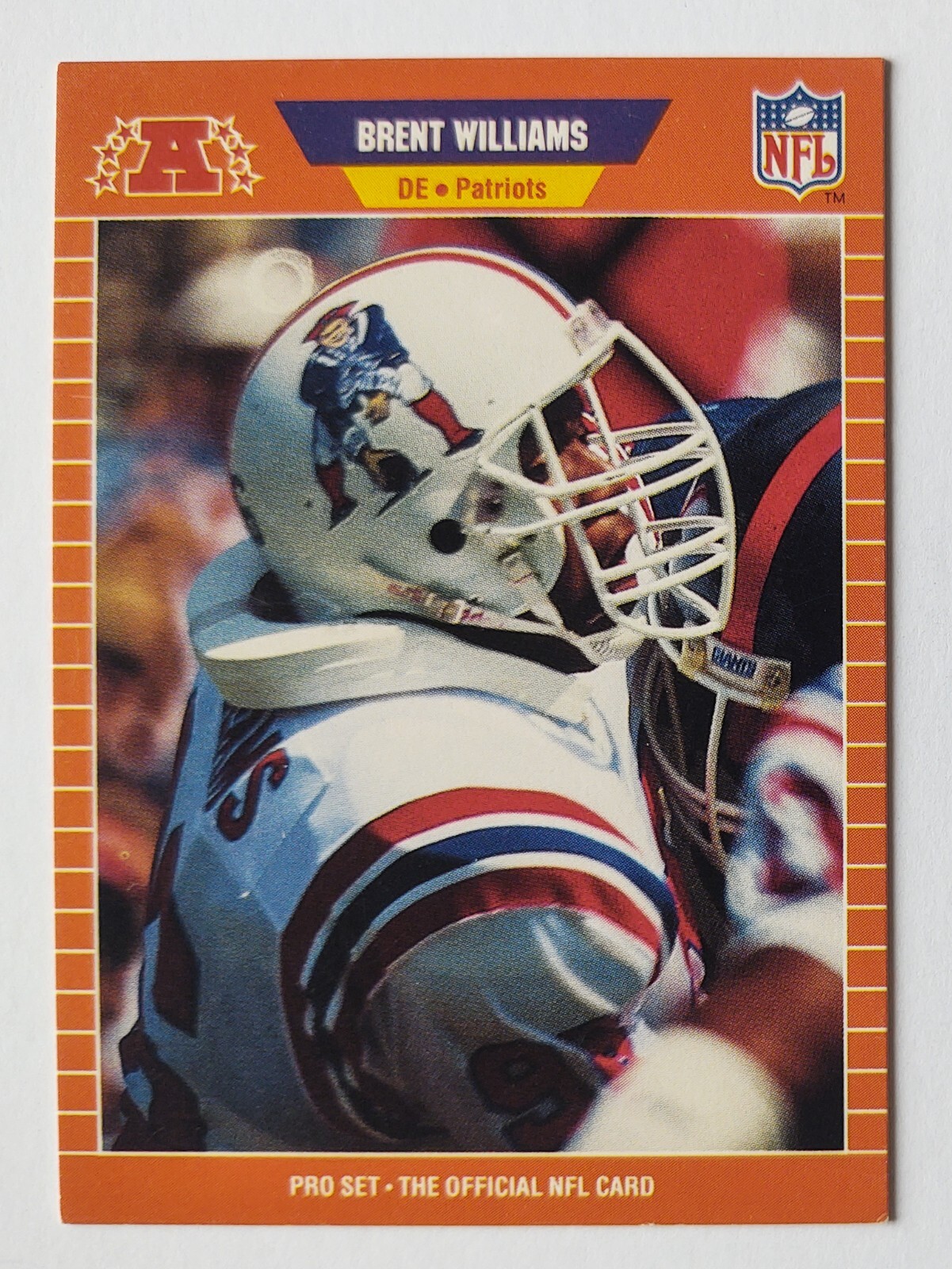 BRENT WILLIAMS 1989 Pro Set Football Rookie #250 New England Patriots