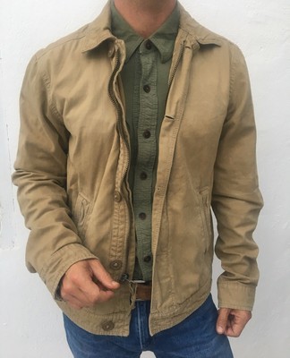 Abercrombie & Fitch Mens Wakely Jacket Size M UK Beige Vintage RRP 