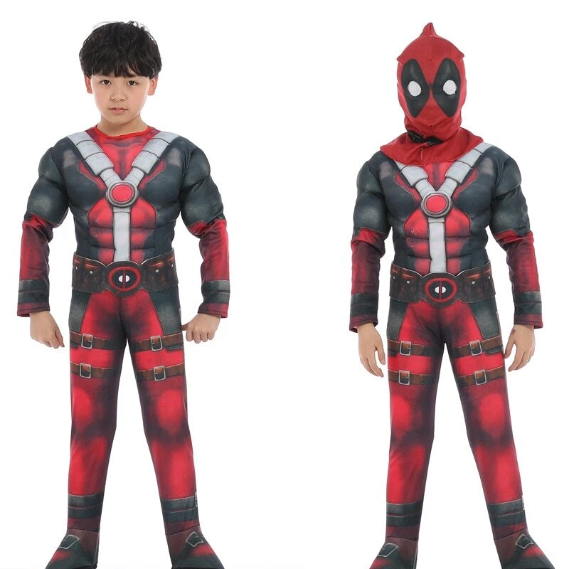 Enfants Garçons Deadpool Super-héros Halloween Party Cosplay Costum