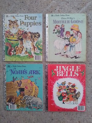 Vintage Four (4) 1960's a Little Golden Books, good condition! 