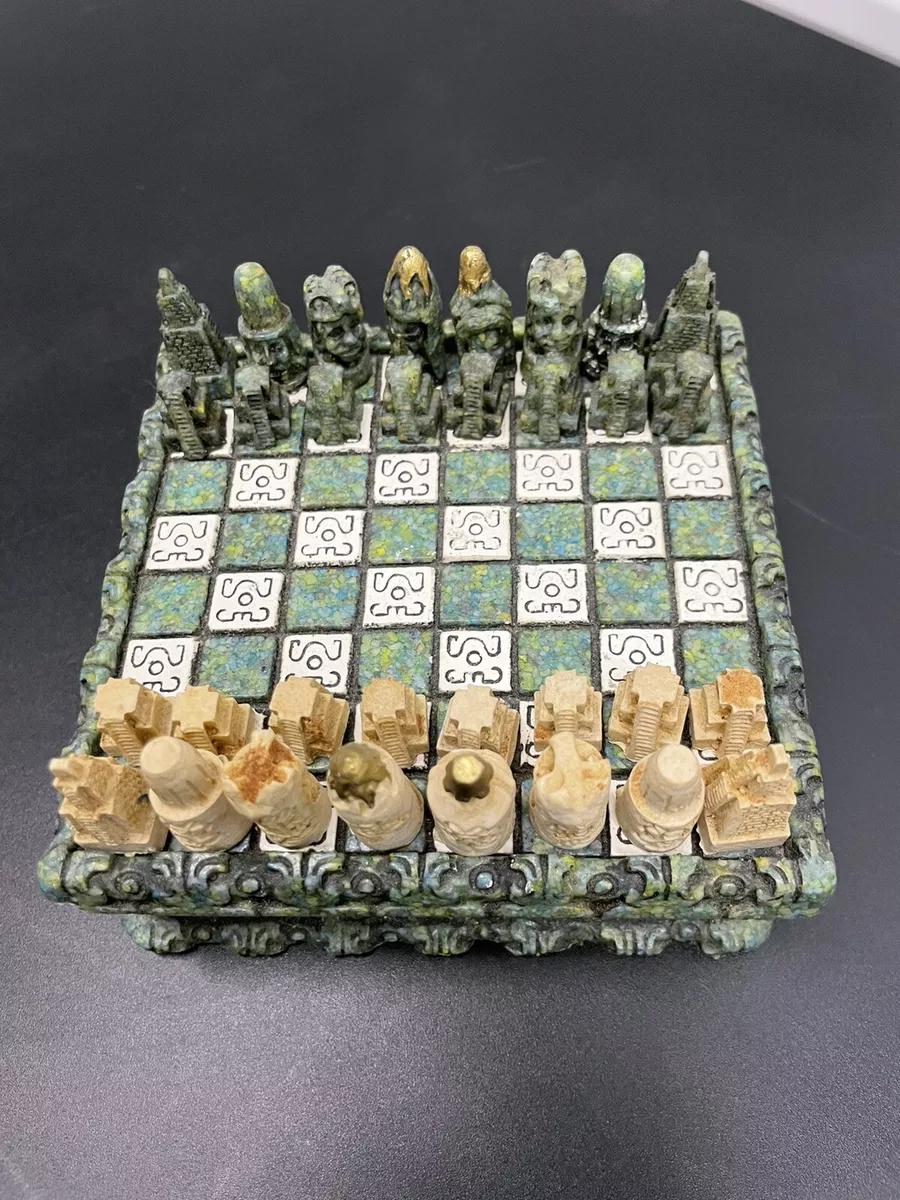 Vintage Aztec Mini Marble Chess Set – The Apartment TO