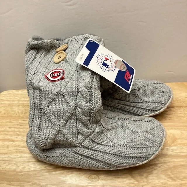 CINCINCINNATI ROJOS Gris FBF Oficial MLB Botón Botas Zapatos (Mujer Talla 5/6) Foto 2 de 4