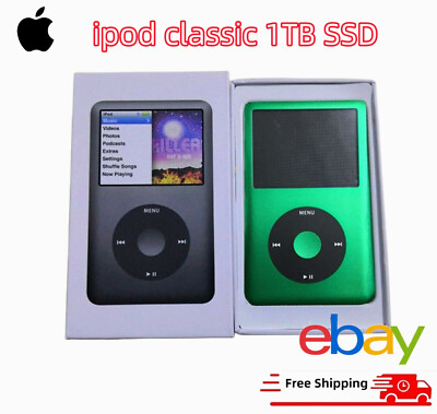  NEW Apple ipod Classic 7th Gen 1TB ( Green/Black ) SSD- Sealed Box -Warranty 