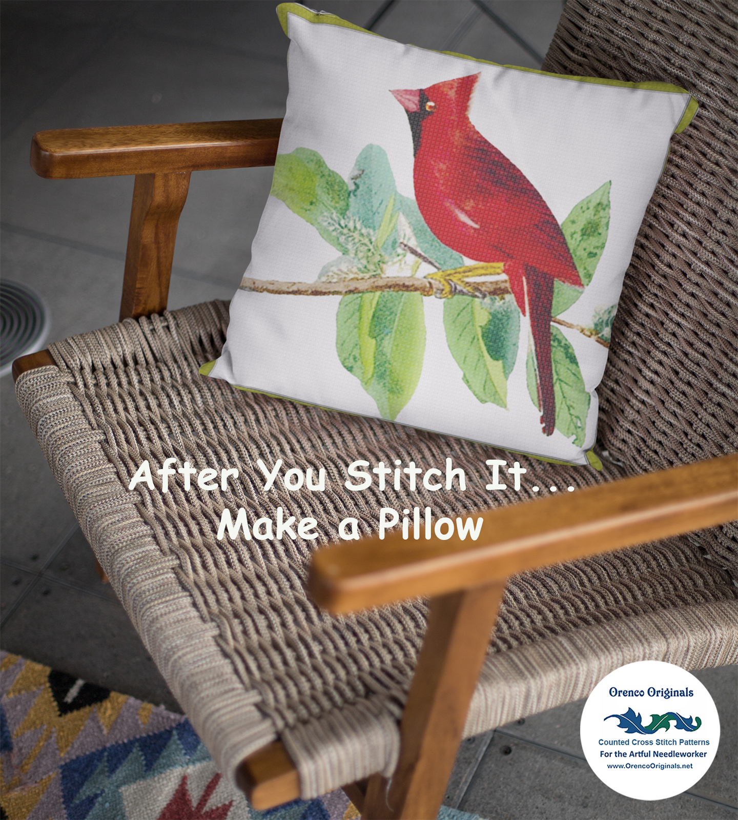 Eastern Meadowlark Bird Counted Cross Stitch Pattern - John James Audubon Design