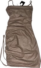 Laurica Ru Ruched Mini Dress Nude