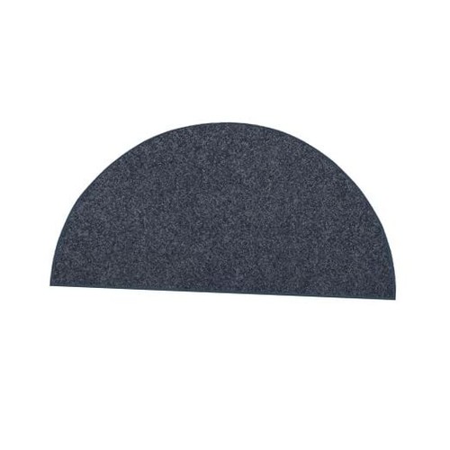 Broadway Collection Solid Color Area Rugs - 54" x 108" Half Round Petrol Blue