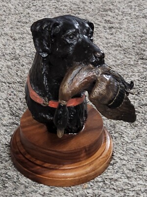 Justin Young Bronze Statue Bird Dog Black Lab 22/150 HONKER