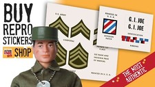 Vintage GI Joe Action Soldier Rank Stickers