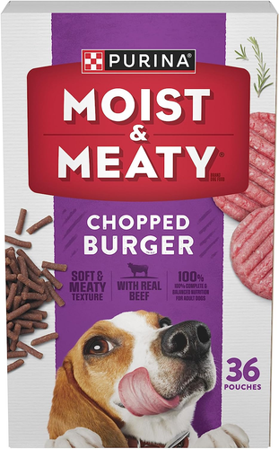 Purina Moist and Meaty Dog Food Chopped Burger Soft Dog Food Pouches - 36 ct.... - Picture 8 of 12