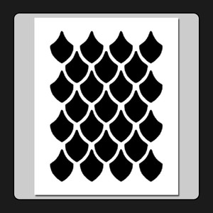 Seamless Dragon Scale Pattern STENCIL 3 Sizes Available Fantasy ...