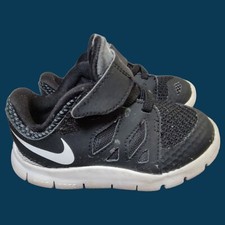 Nike Free 5 Black White Hook Loop Athletic Sneakers Hard Sole Toddler 6C