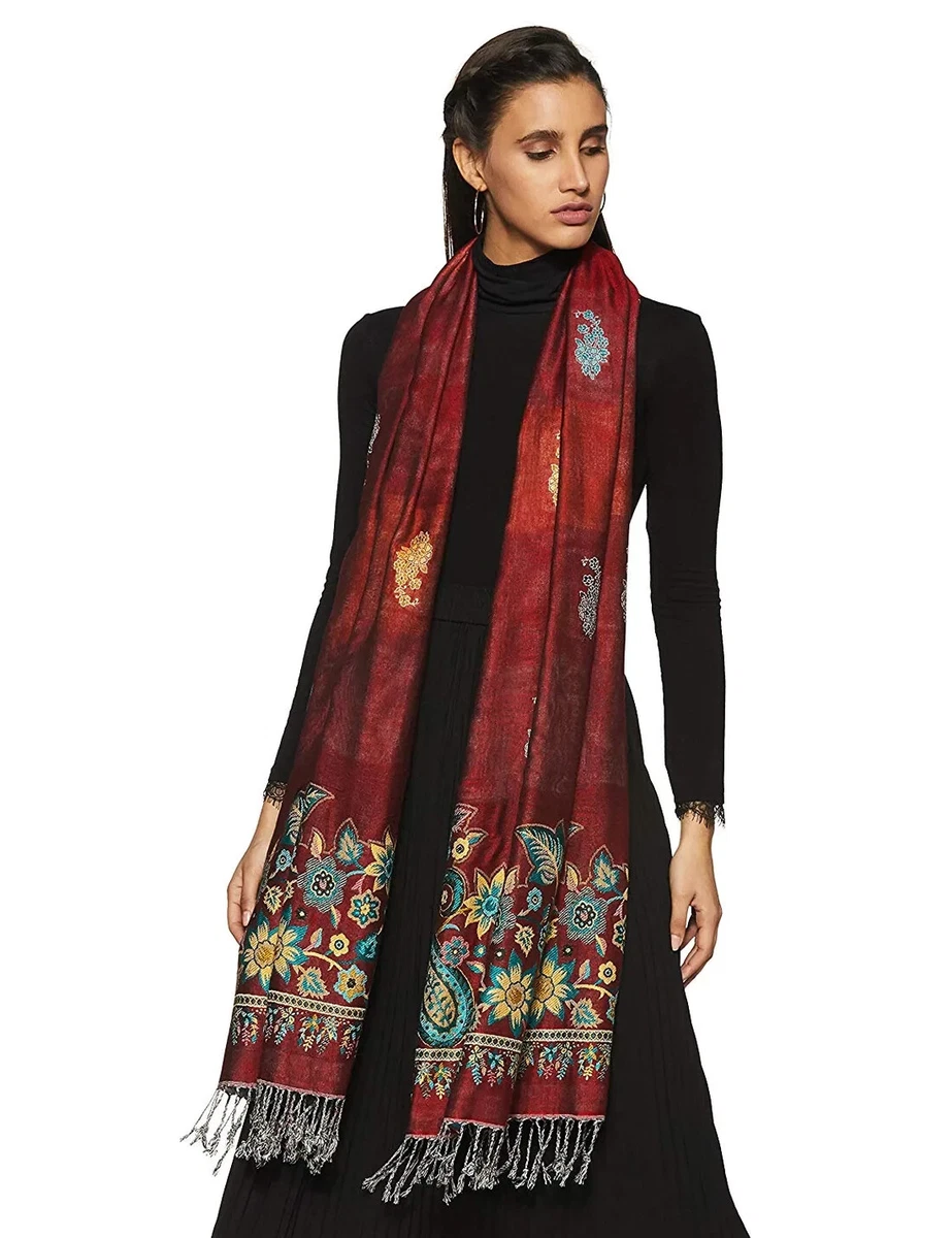 Scialle Pashmina Reversibile Donna - 70x180 Cm - Morbido E Caldo - Regalo In Scatola