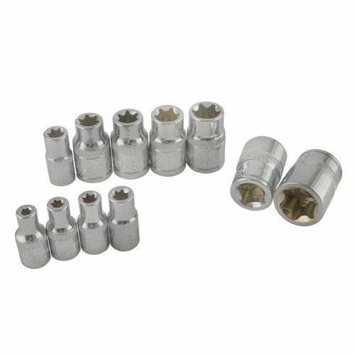 Juego de 10 enchufes hembra Torx/Star 1/4"" y 3/8"" enchufes eléctricos de unidad E4 - E18 - Imagen 3 de 3