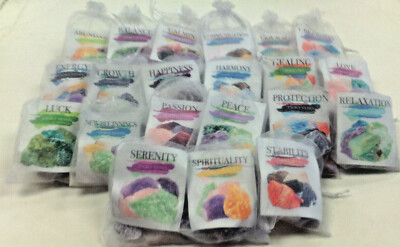 EVERGY STONES REAL HEALING STONES EACH SET COMES WITH STONES FOR THSOE FEELINGS