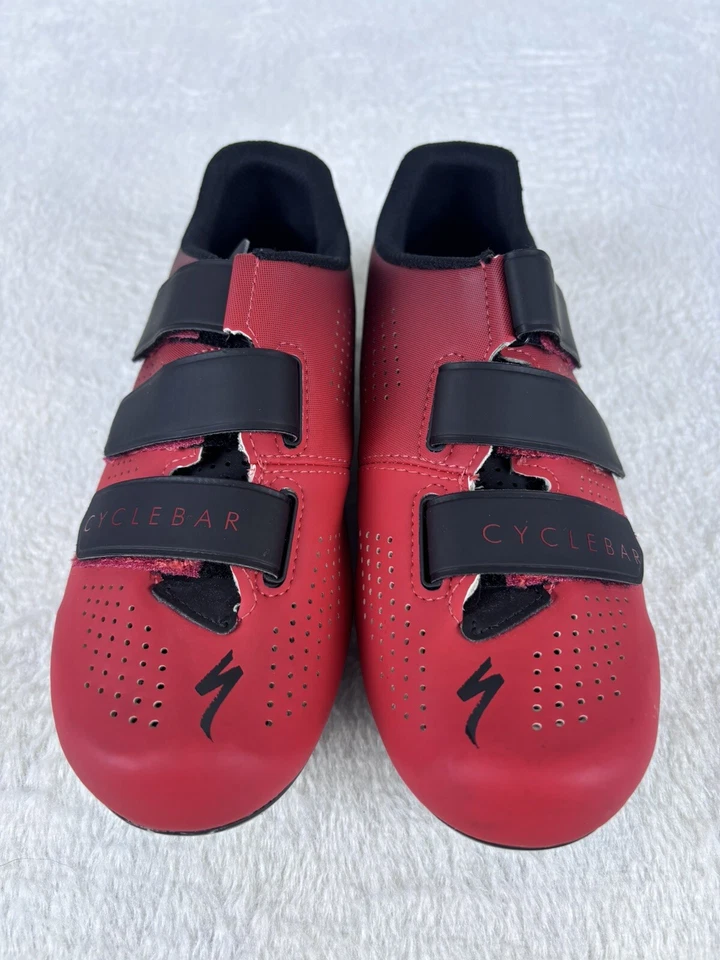 Sapatos de ciclismo Specialized Torch 1.0 Cyclebar indoor tamanho EUA 8 Euro 39 vermelho foguete - Imagem 4 de 4
