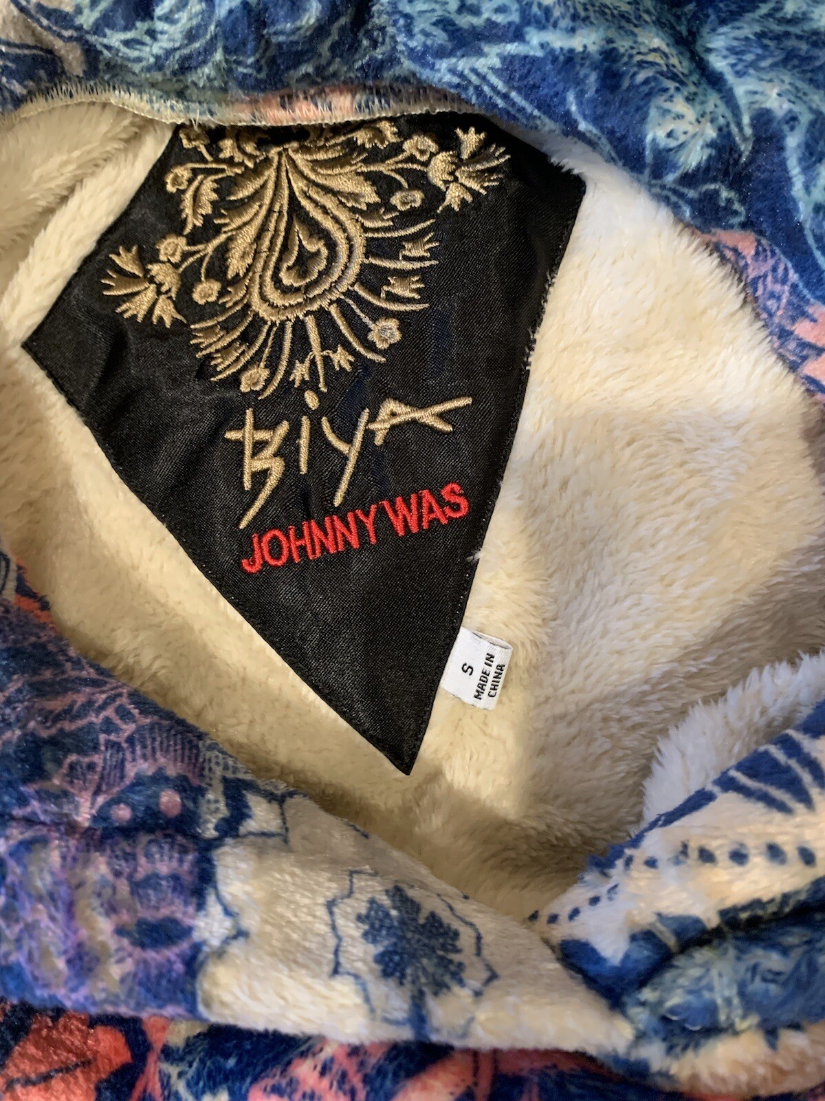 Johnny Was Olivia Sherpa Pullover Hoodie Size S Over… Gem