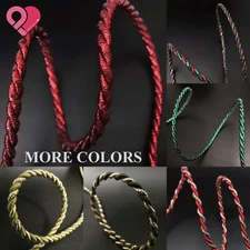 Metallic Twist Cord Rope Braid Jewelry Soutache Gift Tag Gold Silver White 3/6mm