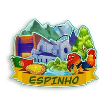 Espinho Portugal Refrigerator magnet 3D travel souvenirs wood craft gifts
