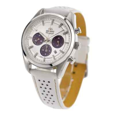 Orient Contemporary RN-TX0308S Panda Solar Chronograph Men Watch New
