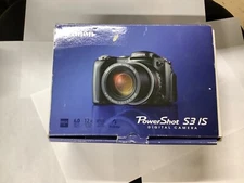 Canon PowerShot S3 IS 6.0MP Digital Camera Black DSLR Mint in Box