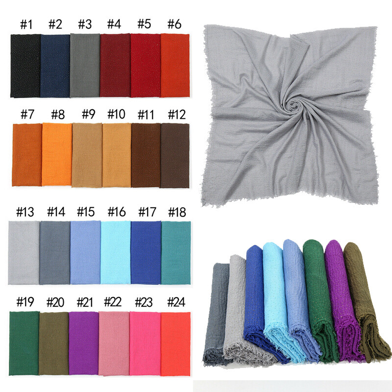 Elegant Crinkle Chiffon Head Scarves: Lightweight Chiffon Shawl