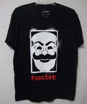 Decus Adesivo Mr Robot Fsociety - Sticker JDM Style Per Auto/Moto, 13x9cm, Qualità Oracal Made In Germany, Rimovibile, Nero