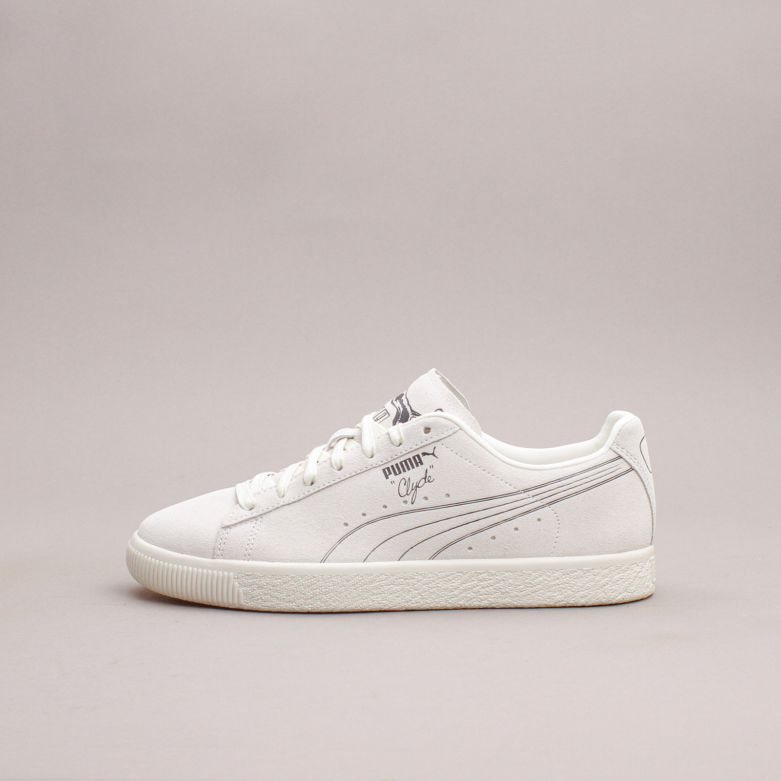 Puma Clyde № 1, Матовая слоновая кость, Дымчато-серая, Новая мужская обувь, редкая, лимитированная 389555-01