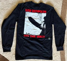 Vans X Led Zeppelin Black Long Sleeve T-Shirt Queen Kiss Sold Out NOS Medium