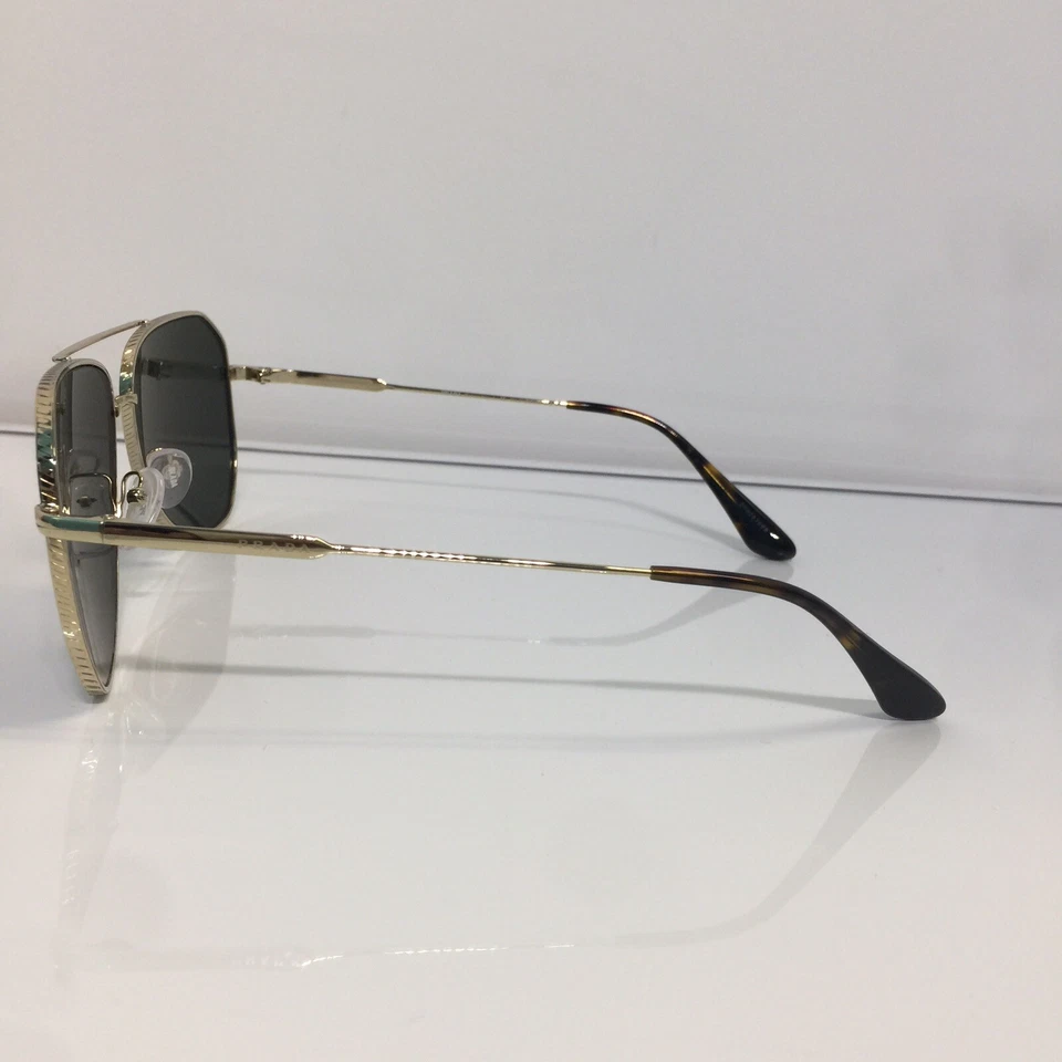 NUEVO EN CAJA Gafas de sol Prada polarizadas SPR63X ZNV03R doradas de metal aviador 58 mm Foto 3 de 4