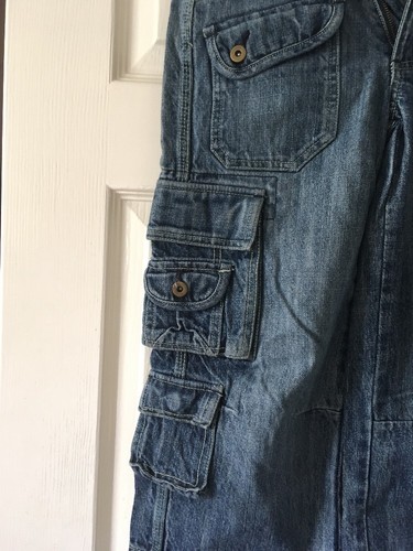 Boys Age 7 Cargo Denim Trousers - Picture 2 of 5