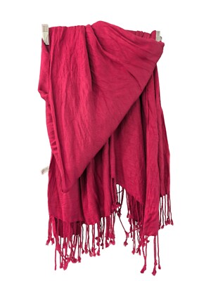 Bijoux Terner 100% Viscose Scarf Unisex Garnet Red
